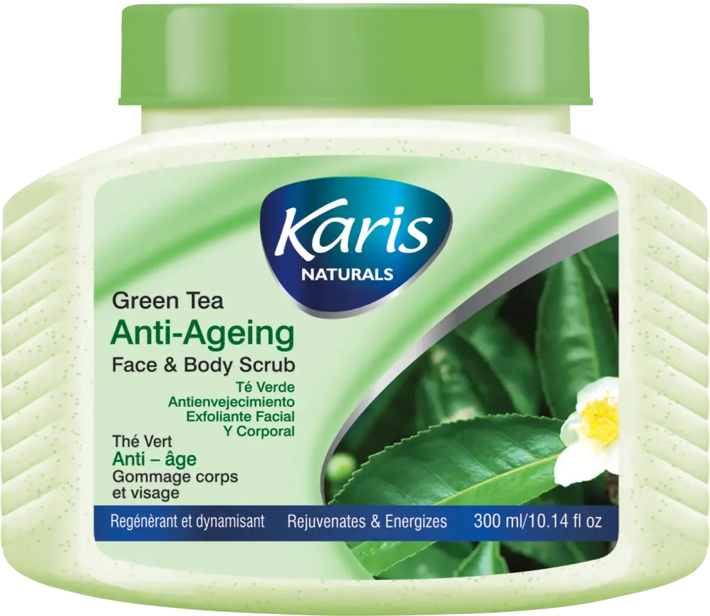 Karis Green Tea Anti-Ageing Face & Body Scrub 300Ml