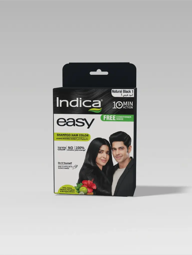 Indica Shampoo Hair Color Natural Black (1) 32.5 ml 