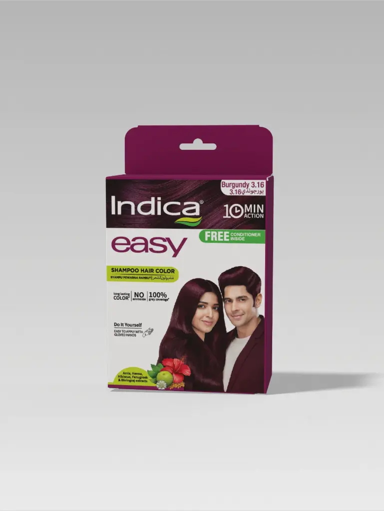 Indica Shampoo Hair Color Burgundy (3.16) 32.5 ml 