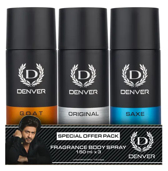 Denver Offer Pack of 3 Pcs 150 ML Each (Goat/Original/Saxe) 