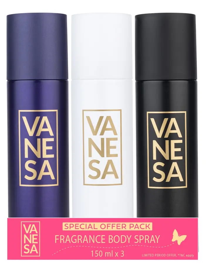 Vanesa Offer Pack of 3 Pcs 150ml Each (Queen/Shero/Grace) 